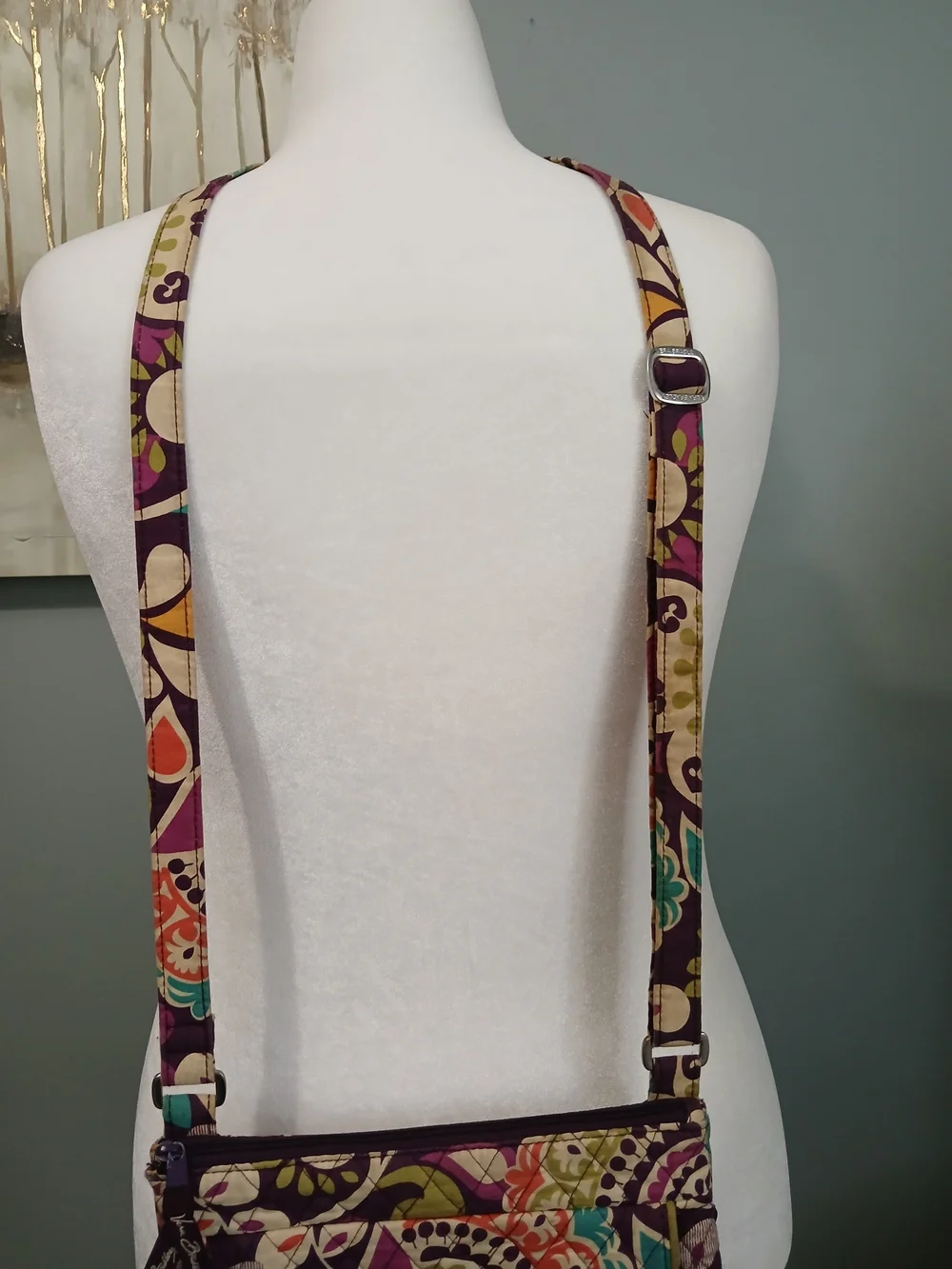 Vera Bradley Purple Floral Quilted Crossbody Bag